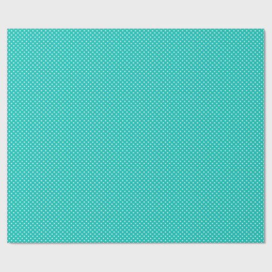 Blauwgroen en witte poka dot Pattern Cadeaupapier (Vlak)