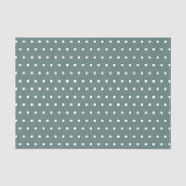 BLAUWGROEN EN WITTE POLKA DOTS TISSUEPAPIER