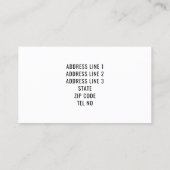 Blauwgroen en Witte Rand Geweldige Persoon Eenvoud Visitekaartje (Achterkant)