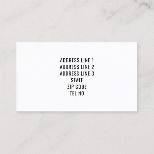 Blauwgroen en Witte Rand Geweldige Persoon Eenvoud Visitekaartje (Achterkant)