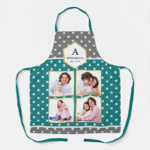 Blauwgroen en witte staren Patroonfotocollage