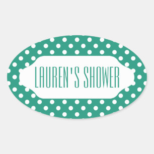 Blauwgroen en witte sticker