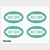 Blauwgroen en witte sticker (Vel)
