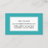 Blauwgroen en witte strepen Mammie afspeelkaart Contactkaartje (Achterkant)