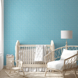 Blauwgroen en witte vlekken Home decor Wallpaper Behang