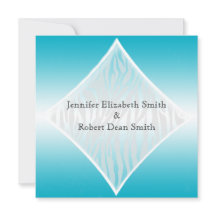 Blauwgroen en witte Zebra Diamond Weddenschap