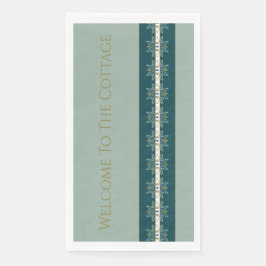 Blauwgroen en zacht groen servet