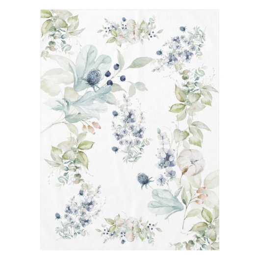 ,Blauwgroen en zagerijafval Tafelkleed (Voorkant)