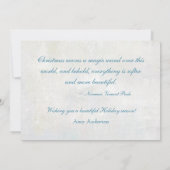 Blauwgroen en zilver feestdagenkaart (Achterkant)