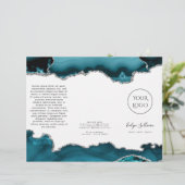 blauwgroen en zilveragaatbrochure (Staand voorkant)