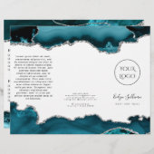 blauwgroen en zilveragaatbrochure (Voorkant / Achterkant)
