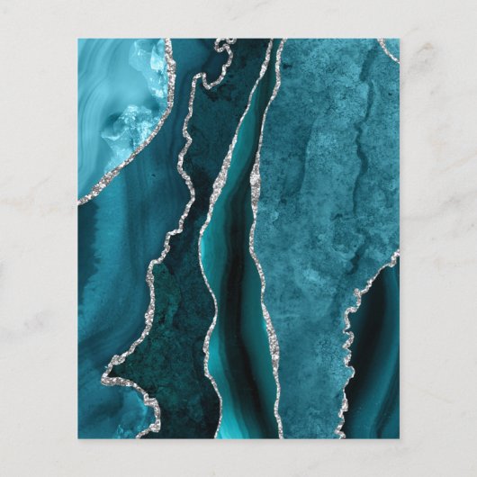 blauwgroen en zilveragaatflens flyer (Achterkant)