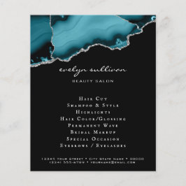 blauwgroen en zilveragaatflens flyer