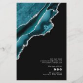 Blauwgroen en zilveragaatprijslijst flyer (Achterkant)