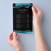 Blauwgroen en zilveragaatprijslijst flyer (Hand)