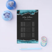 Blauwgroen en zilveragaatprijslijst flyer (Enkel)