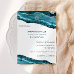 Blauwgroen en Zilveren Agate Border, Bar Mitzvah Kaart<br><div class="desc">Dit moderne ontwerp is voorzien van een prachtige blauwgroen en zilveren glitterige rand en uw aangepaste tekst op de voor- en achterkant indien nodig. Gebruik de vorm van de sjabloon om jouw tekst toe te voegen. De geavanceerde het uitgeven menu's, die door "te kiezen verder"worden betreden, zullen u toestaan om...</div>