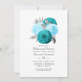 Blauwgroen en zilveren hardewrift voor het trekken kaart (Voorkant)