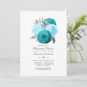 Blauwgroen en zilveren hardewrift voor het trekken kaart (Staand voorkant)