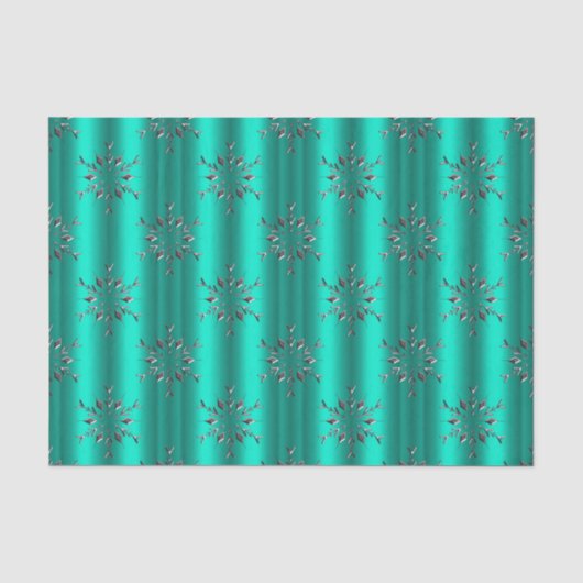 Blauwgroen en zilveren Kerstmis Tissuepapier (Voorkant)