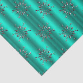 Blauwgroen en zilveren Kerstmis Tissuepapier (Detail)