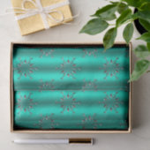 Blauwgroen en zilveren Kerstmis Tissuepapier (Geschenk)