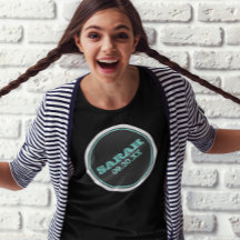 Blauwgroen en Zilveren Vleermuis Mitzvah Naam Logo