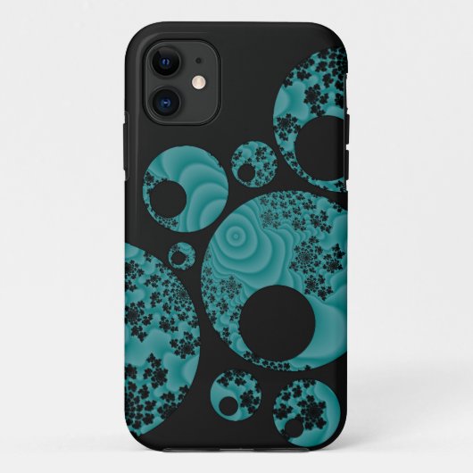 Blauwgroen en zwart Case-Mate iPhone case (Achterkant)