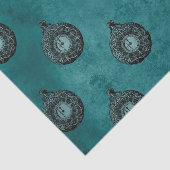 Blauwgroen en zwart Horloge Patroon Tissuepapier (Detail)