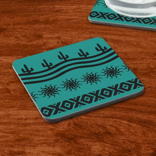 Blauwgroen en zwart model - zuidwestontwerp bier onderzetter