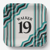 Blauwgroen en zwart, speciaal papier Bord (Voorkant)