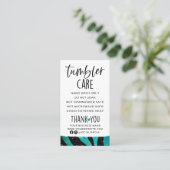 Blauwgroen en zwart Tumbler Care Visitekaartje