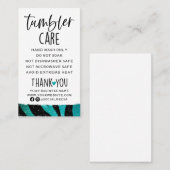 Blauwgroen en zwart Tumbler Care Visitekaartje