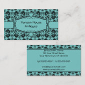  Blauwgroen en zwart Visitekaartje (Voorkant / Achterkant)