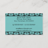  Blauwgroen en zwart Visitekaartje (Achterkant)
