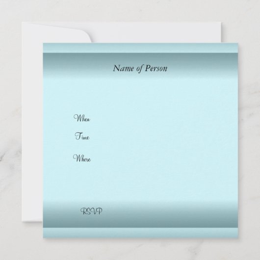 Blauwgroen en zwarte Aanvraag Kaart (Achterkant)