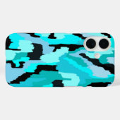 Blauwgroen en zwarte Abstracte afdrukken Case-Mate iPhone Case (Achterkant (horizontaal))