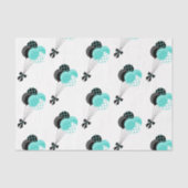 Blauwgroen en zwarte ballon viering tissuepapier (Voorkant)