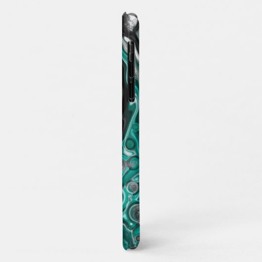 Blauwgroen en zwarte bubbels digitale vloeistofsce Case-Mate iPhone case (Achterkant/links)