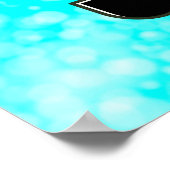 Blauwgroen en zwarte Drink voor keuken Poster (Hoek)