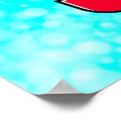 Blauwgroen en zwarte Drink voor keuken Poster (Hoek)