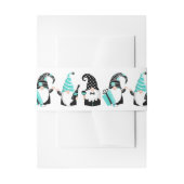 Blauwgroen en zwarte feestdagen uitnodigingen wikkel (Voorkant Voorbeeld)