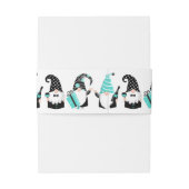 Blauwgroen en zwarte feestdagen uitnodigingen wikkel (Achterkant Voorbeeld)