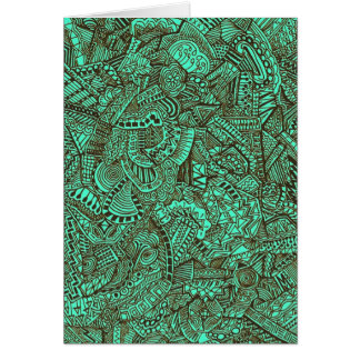 Blauwgroen en zwarte kaart