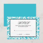 Blauwgroen en zwarte kaart met Damasblazer (Voorkant / Achterkant)