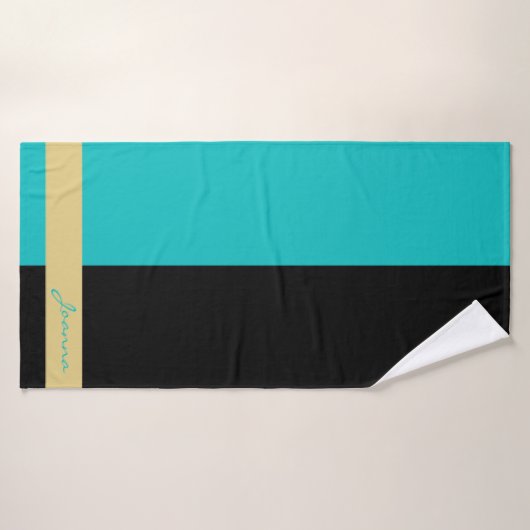 Blauwgroen en zwarte keukenset bad handdoek (Badhanddoek)