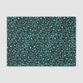 Blauwgroen en zwarte luipaard — Dierafdrukken Tissuepapier (Voorkant)