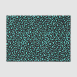 Blauwgroen en zwarte luipaard — Dierafdrukken Tissuepapier