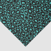 Blauwgroen en zwarte luipaard — Dierafdrukken Tissuepapier (Detail)