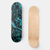 Blauwgroen en zwarte marmer, skateboard (Voorkant)